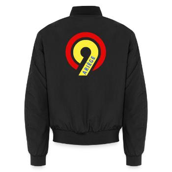 Ariège 09 - Unisex Bomberjacke - Schwarz - Hinten - AI Model Male 185 light (185cm)