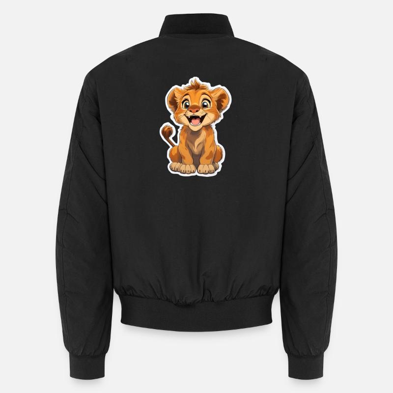 Lion - Bomber unisexe - noir