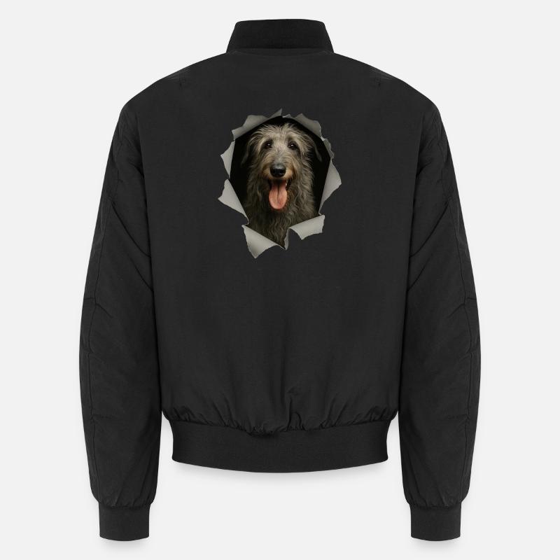 Scottish Deerhound - Unisex Bomber Jacket - black