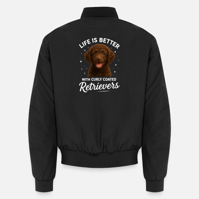 Retriever à poil bouclé - Bomber unisexe - noir