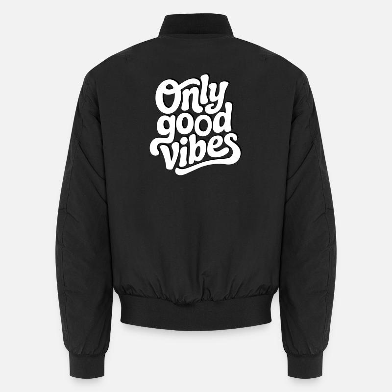 Conception de lettrage à la main Positive Vibes Bomber unisexe