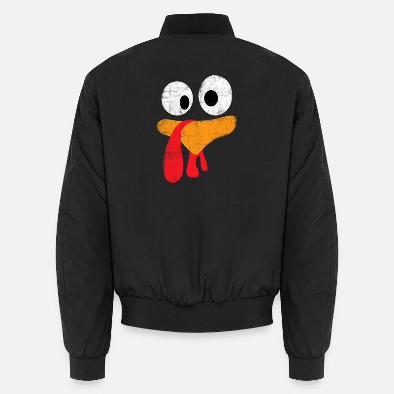 Fête de thanksgiving - Drôle de visage de dinde Bomber unisexe