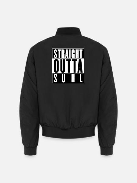 Straight outta Suhl (Farben änderbar) - Unisex Bomberjacke - Schwarz