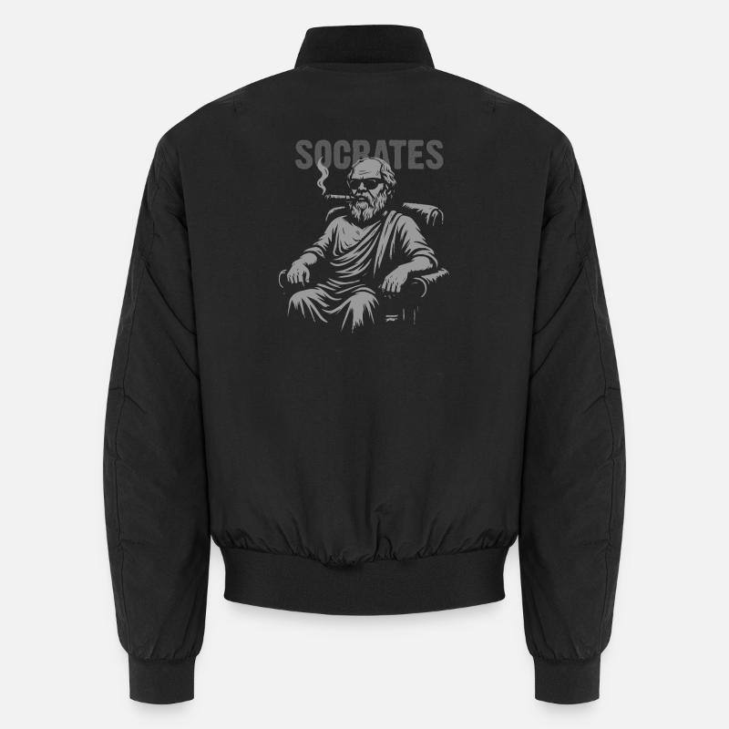 Portrait de Socrate Smoke - Bomber unisexe - noir