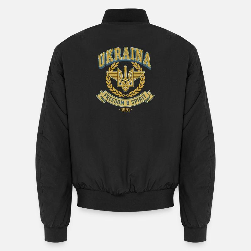 Emblem des ukrainischen Freiheitsgeistes Unisex Bomberjacke