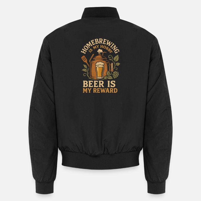 No iced coffee, but cold brew - Unisex Bomber Jacket - black