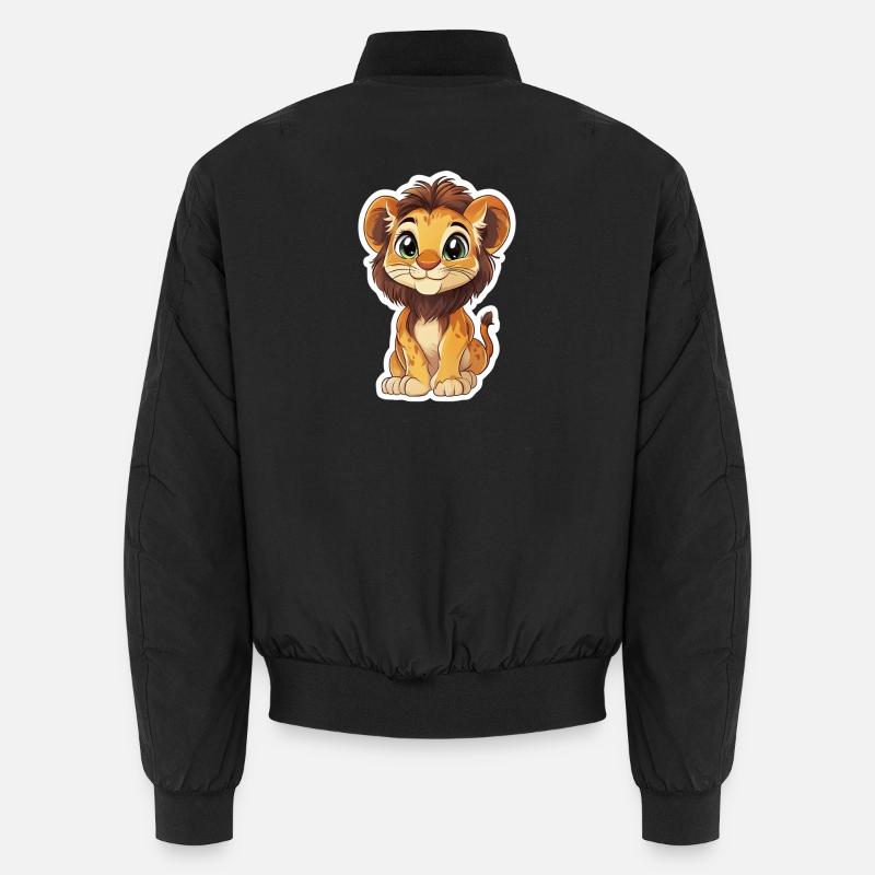Lion - Bomber unisexe - noir