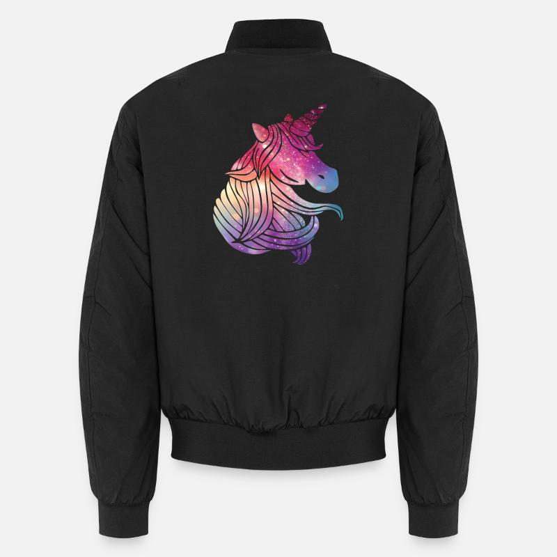 Einhorn Glitzer - Unisex Bomberjacke - Schwarz