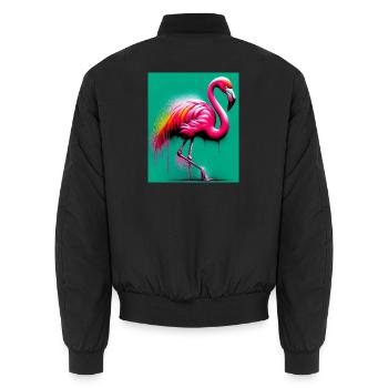 Flamant - Bomber unisexe - noir - Dos - AI Model Male 185 light (185cm)