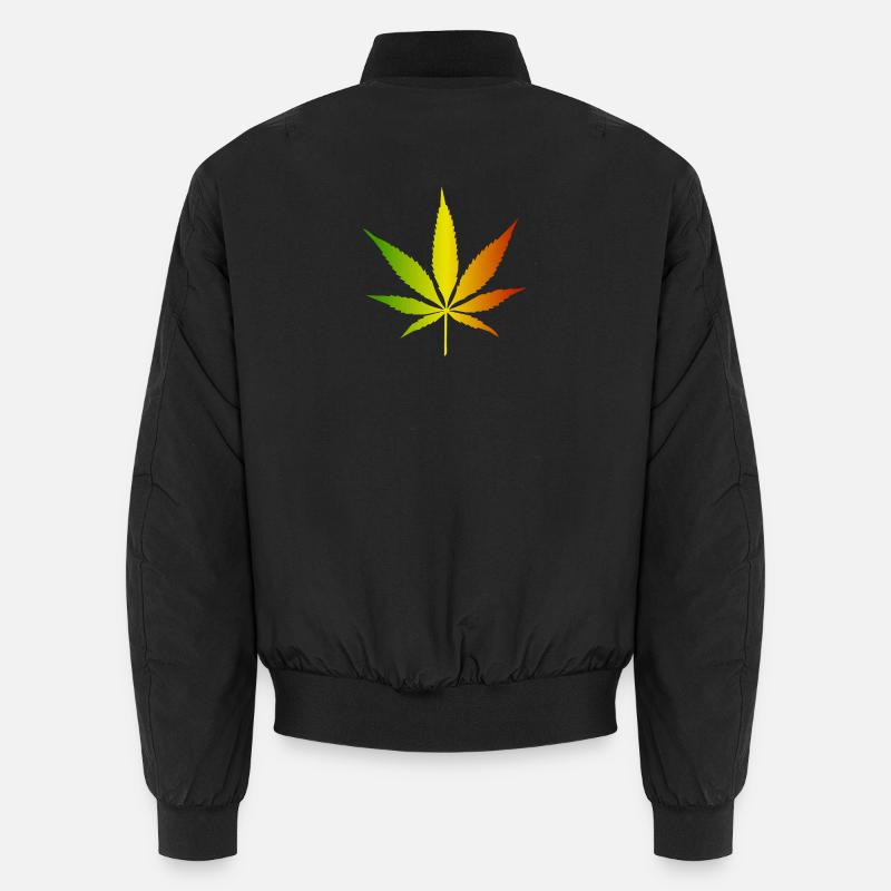 Feuille de cannabis dégradée rasta Bomber unisexe