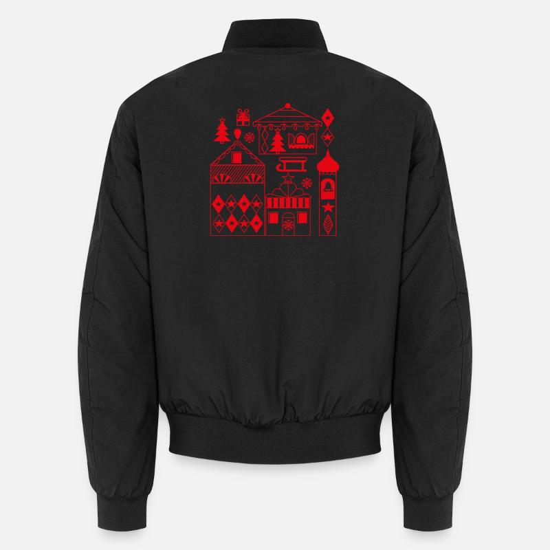 Silhouette du marché de Noël Bomber unisexe