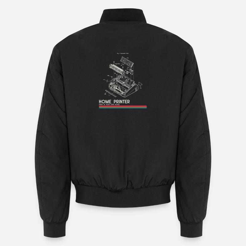 Home Printing Blueprint DIY Printer Unisex Bomber Jacket