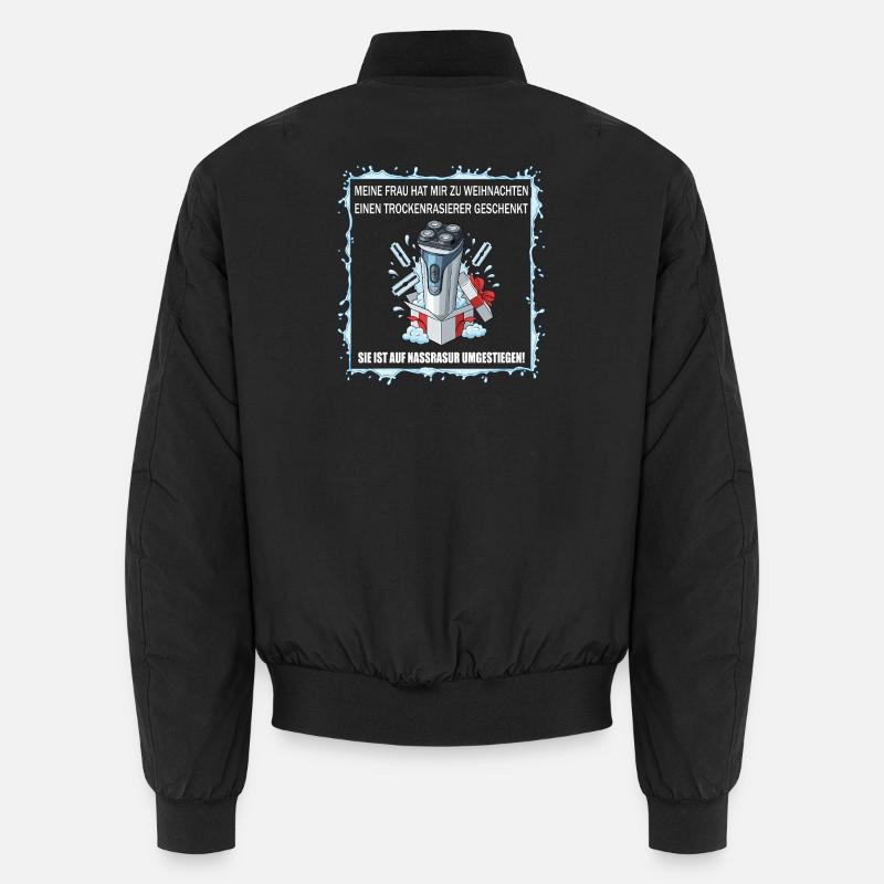 Trockenrasierer-Geschenk - Unisex Bomberjacke - Schwarz
