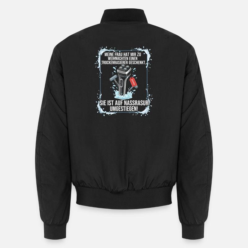 Trockenrasierer-Geschenk - Unisex Bomberjacke - Schwarz