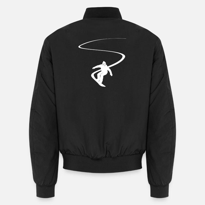 Snowboarder Slalom Tiefschnee Abfahrt Snowboard Unisex Bomberjacke