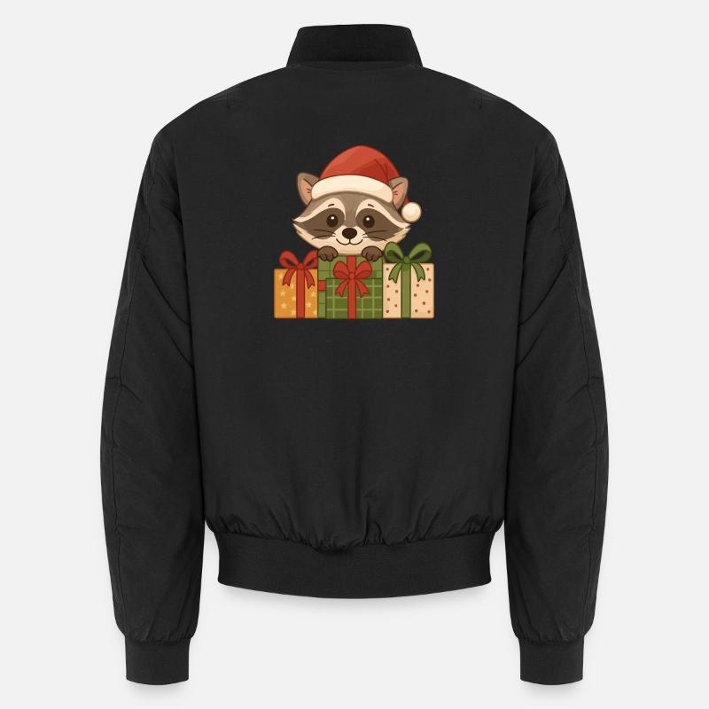 Raton laveur de Noël avec cadeaux Bomber unisexe