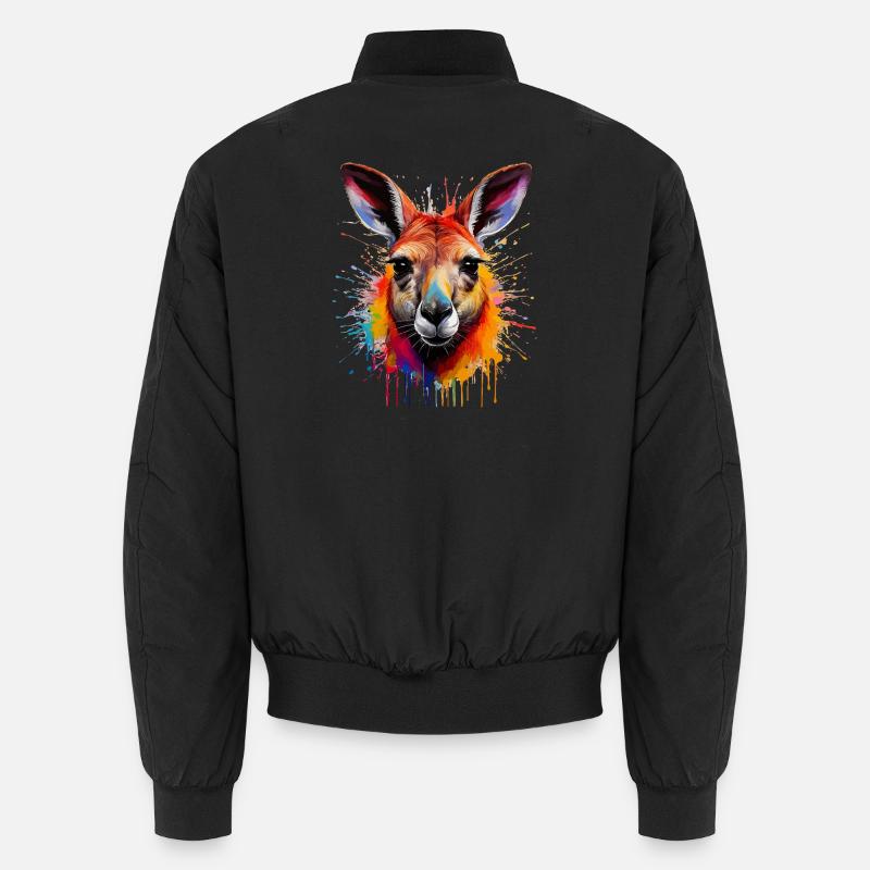Portrait d’explosion de couleur kangourou Bomber unisexe
