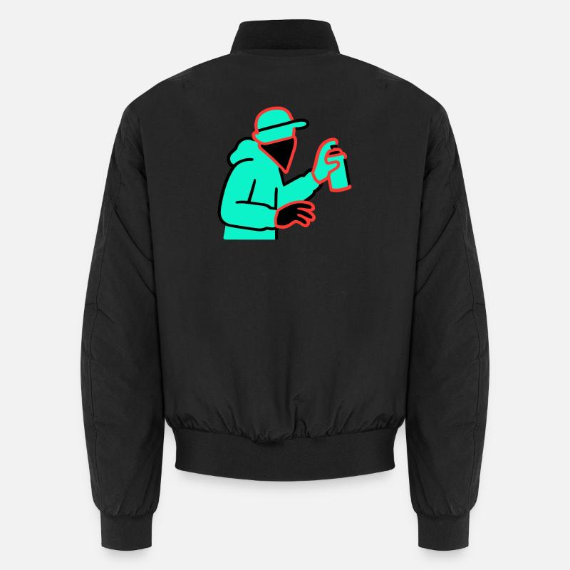 Neon Graffiti Sprayer - Unisex Bomberjacke - Schwarz
