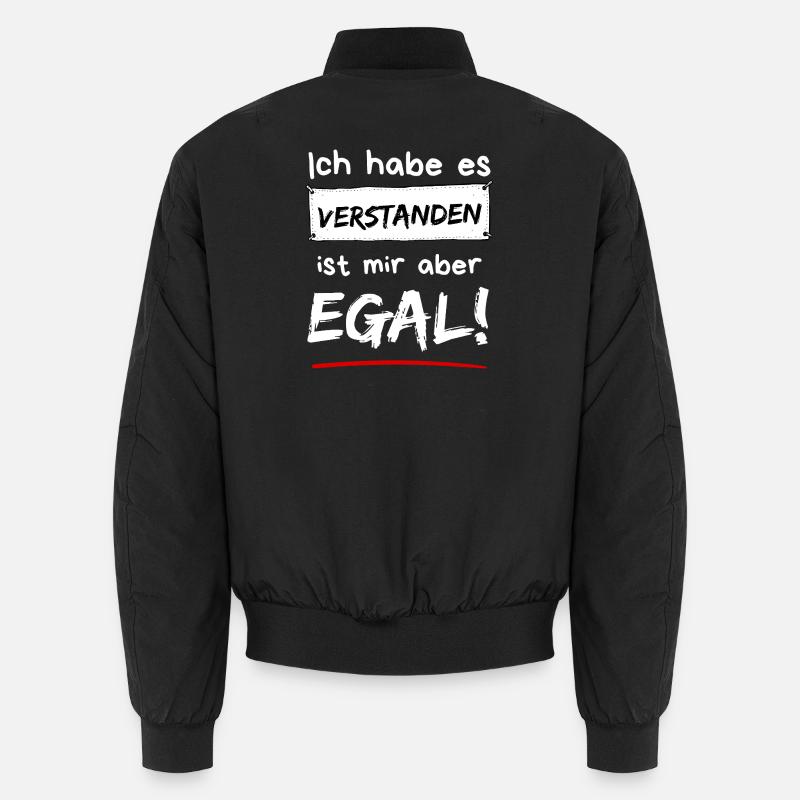 J’ai compris. Mais je m’en fiche ! - Bomber unisexe - noir