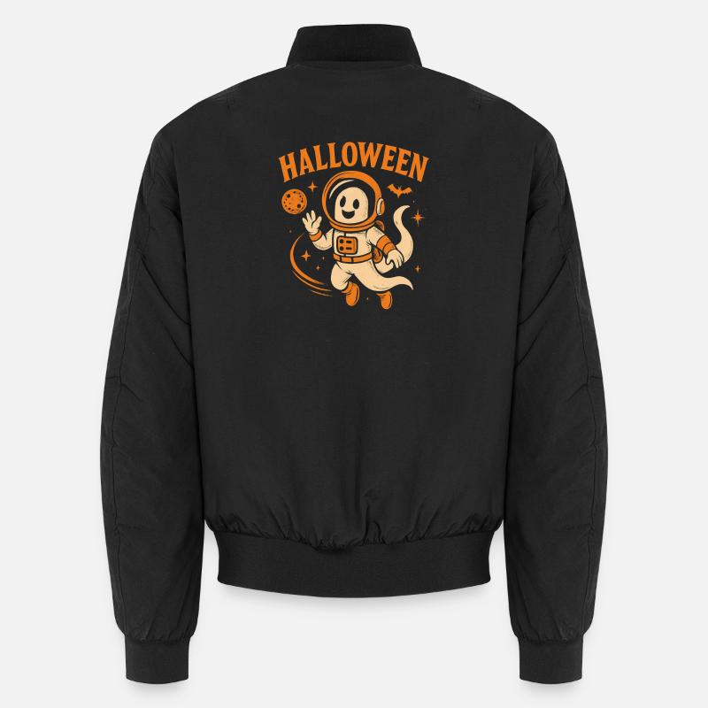 Halloween Raumfahrer Geist - Unisex Bomberjacke - Schwarz