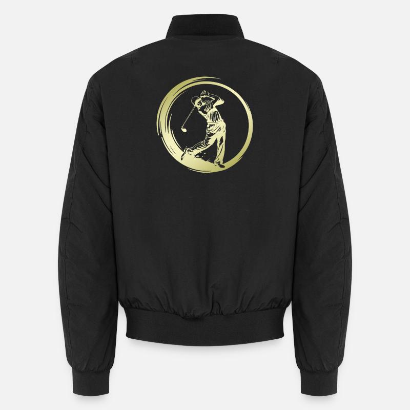 Silhouette de golfeur - Bomber unisexe - noir