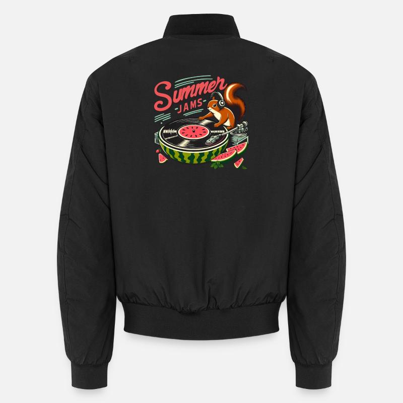 Summer Jams Music - Squirrel with Melon Unisex Bomber Jacket