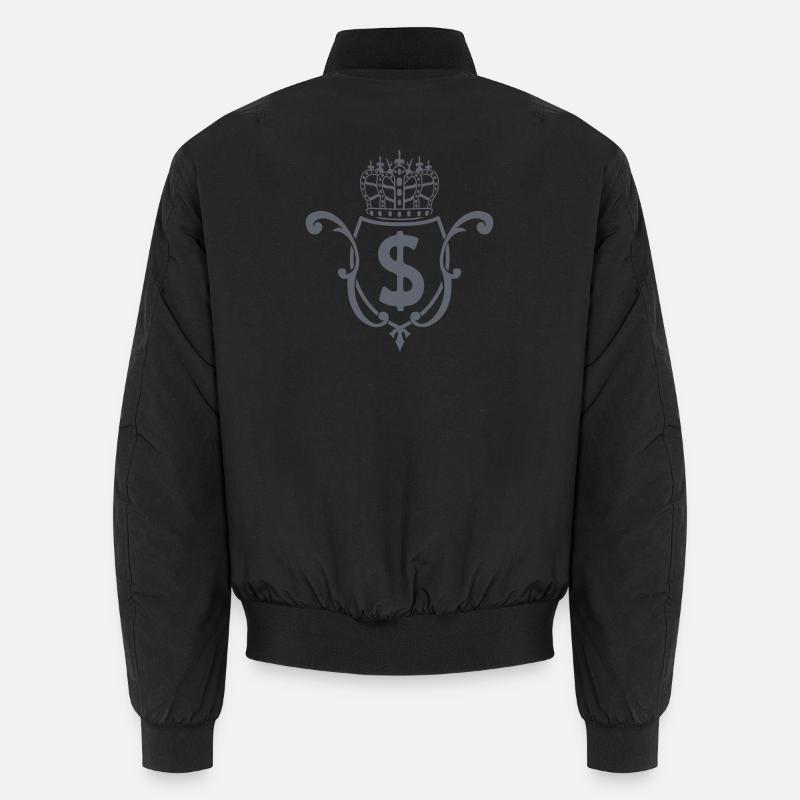 Kronenwappen Geldsymbol Unisex Bomberjacke