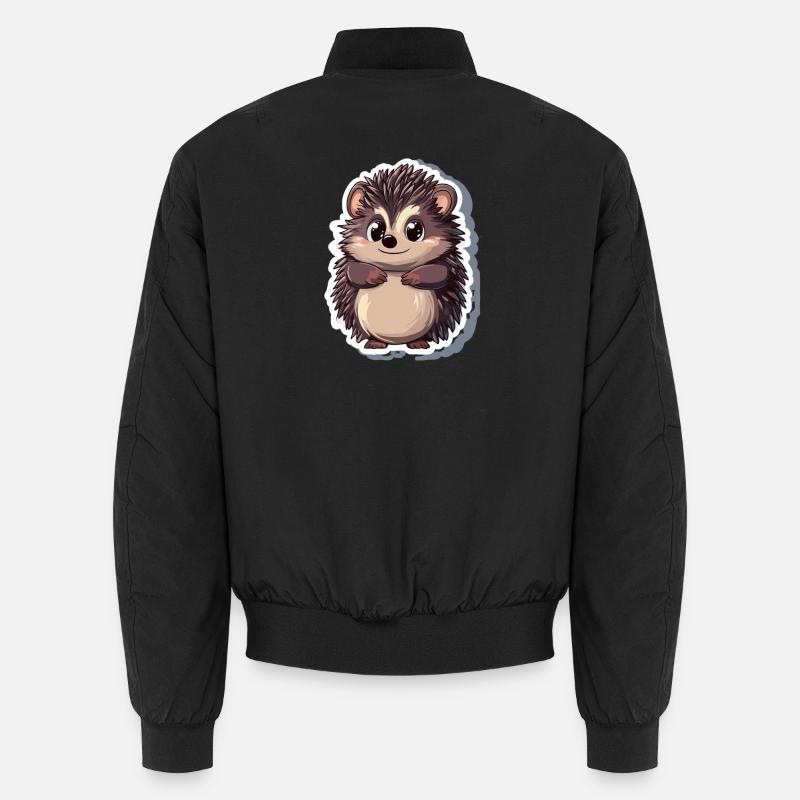 Hedgehog - Unisex Bomber Jacket - black