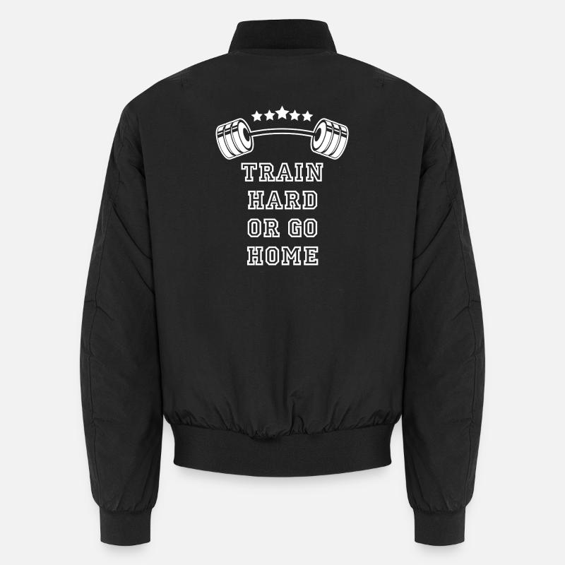 Train Hard GYM: Motivation & Strength Unisex Bomber Jacket