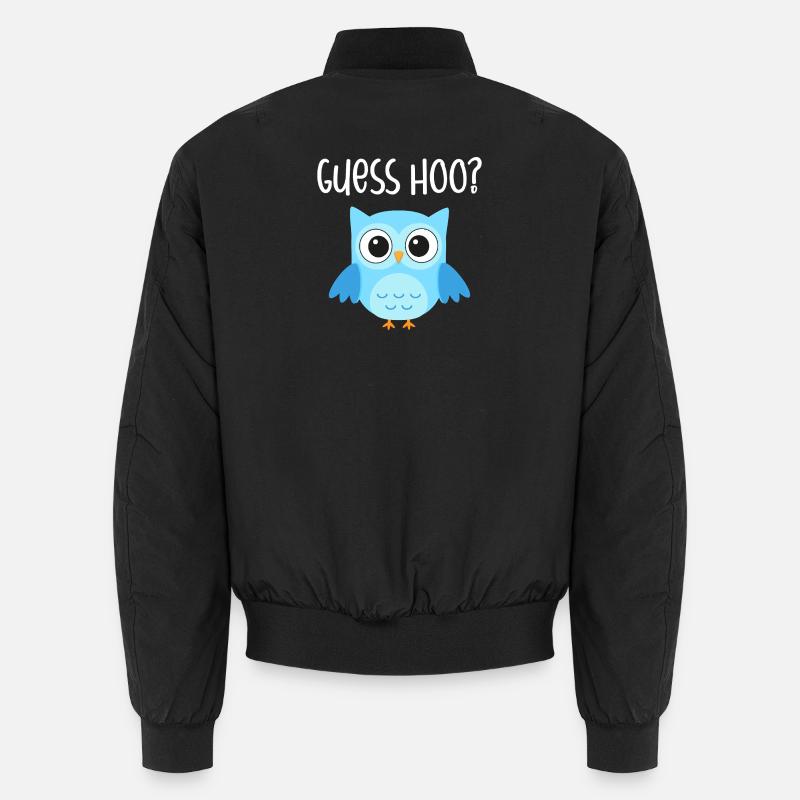 Owl Guess Hoo - Unisex Bomber Jacket - black