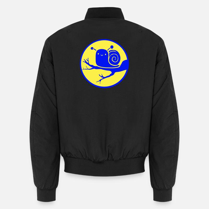 Snail Tree Branch Night Moon Round Sweet Happy Unisex Bomber Jacket