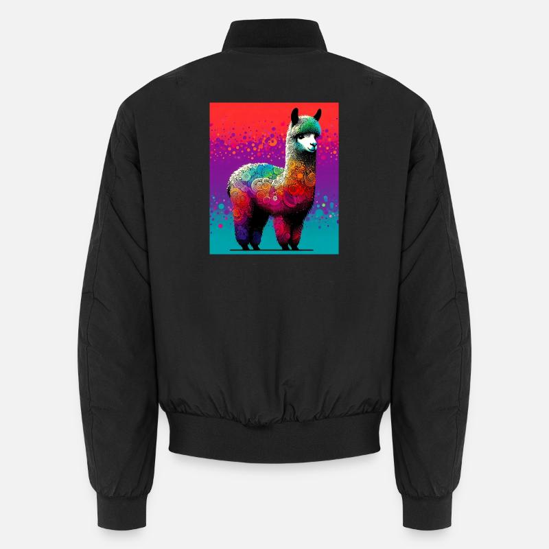 Alpaka - Unisex Bomberjacke - Schwarz