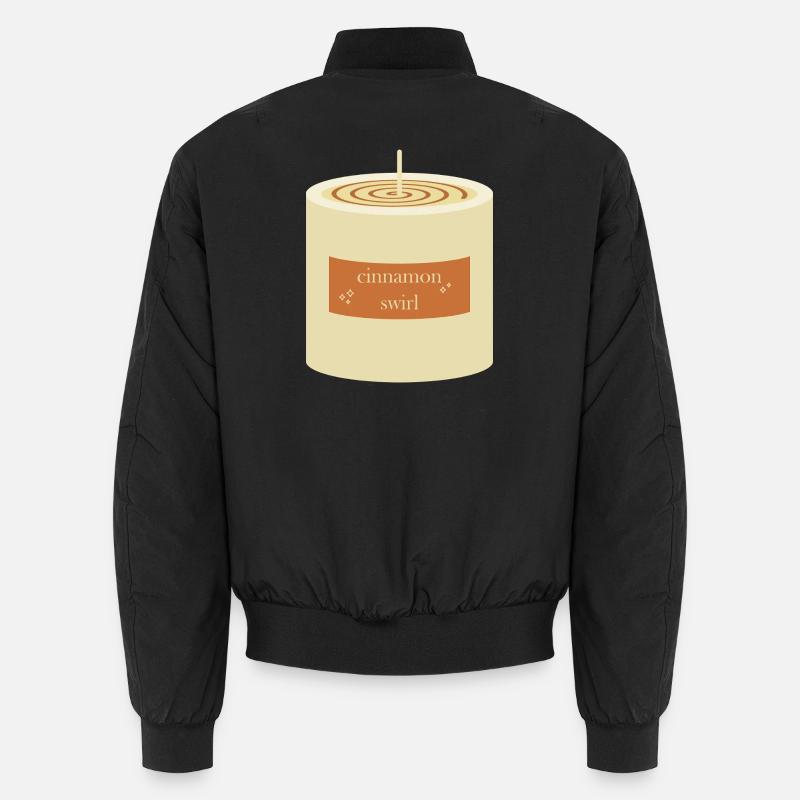 Bougie tourbillon de cannelle - Bomber unisexe - noir
