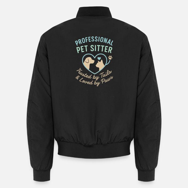 Professional Pet Sitter - Unisex Bomber Jacket - black