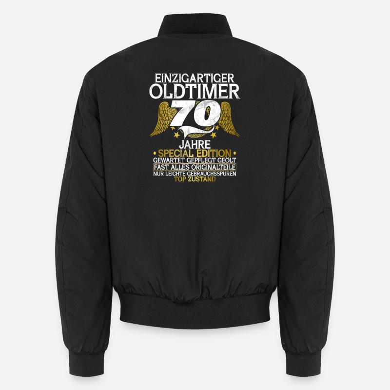 70th Birthday Celebration Fun 70th Anniversary Celebration Unisex Bomber Jacket