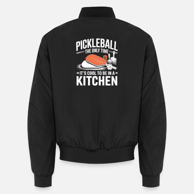 Pickleball Küchenball - Unisex Bomberjacke - Schwarz