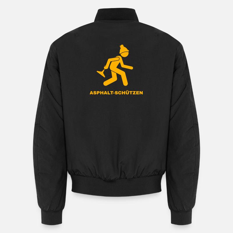 Tireurs d’asphalte orange - Bomber unisexe - noir
