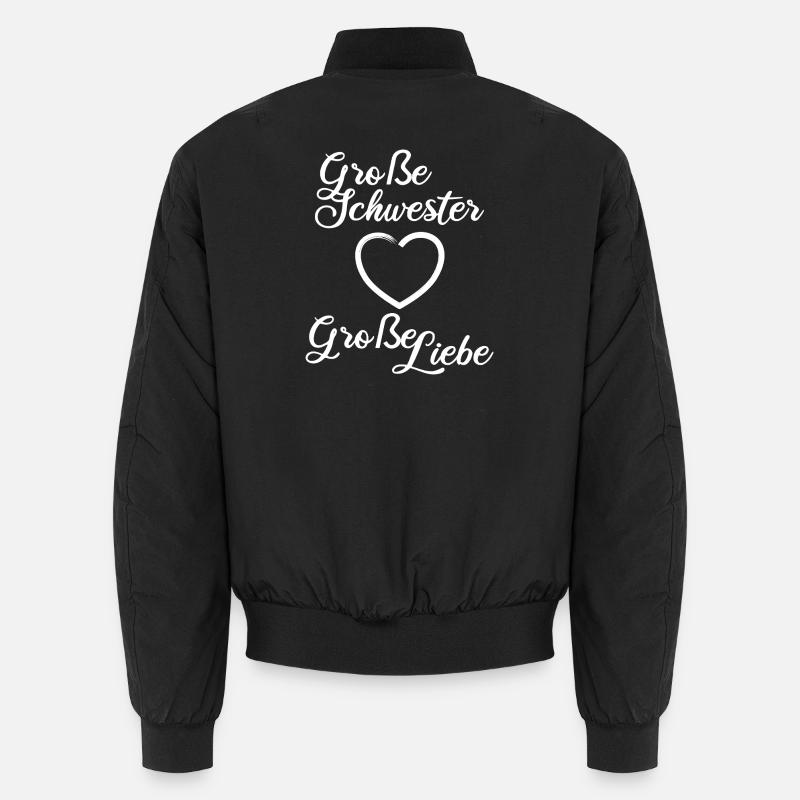 Große Schwester Große Liebe - Unisex Bomberjacke - Schwarz
