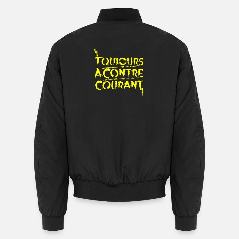 IMMER GEGEN DEN STROM! - Unisex Bomberjacke - Schwarz