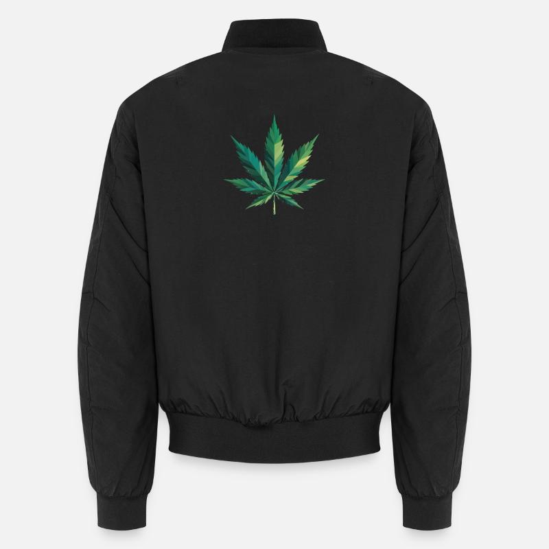 Cannabis Leaf - Funny Cannabis Memes - Unisex Bomber Jacket - black