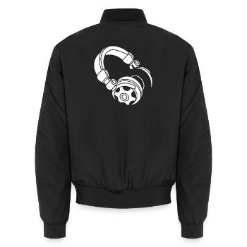 Silhouette du casque : DJ & Music Vibes - Bomber unisexe - noir - Dos - AI Model Male 185 light (185cm)
