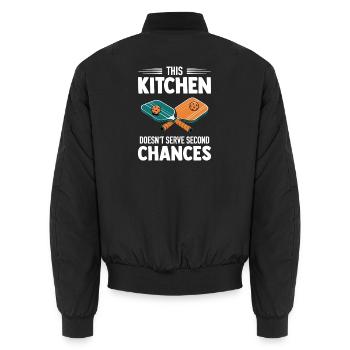 Pickleball Teamn Tournament Dinkball Gift - Unisex Bomber Jacket - black - Back - AI Model Male 185 light (185cm)