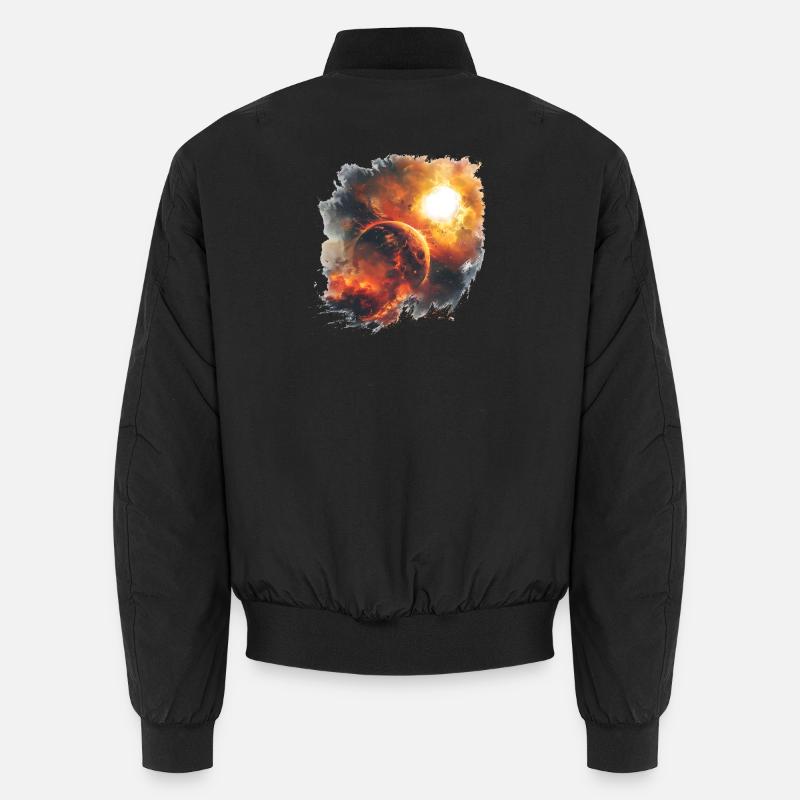 Tempête de feu du cosmos planétaire Bomber unisexe