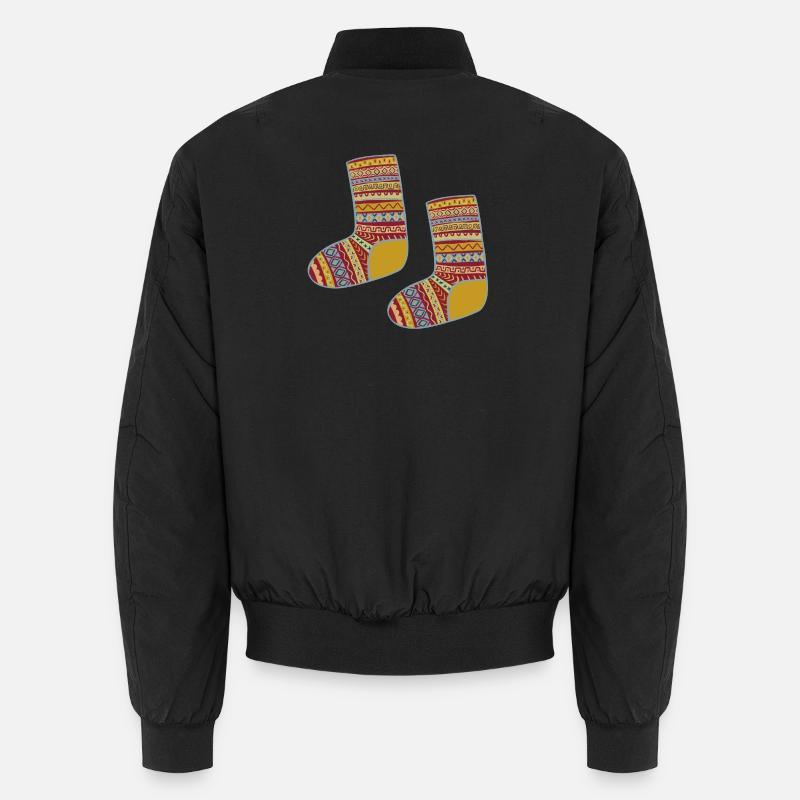 Bunte Fair Isle gemusterte Socken Unisex Bomberjacke