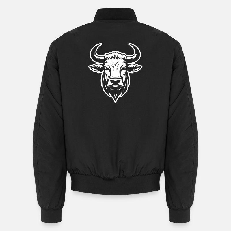 Bull Head Taurus - Unisex Bomber Jacket - black