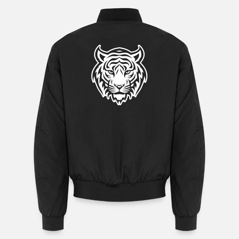 Tiger Kopf - Unisex Bomberjacke - Schwarz