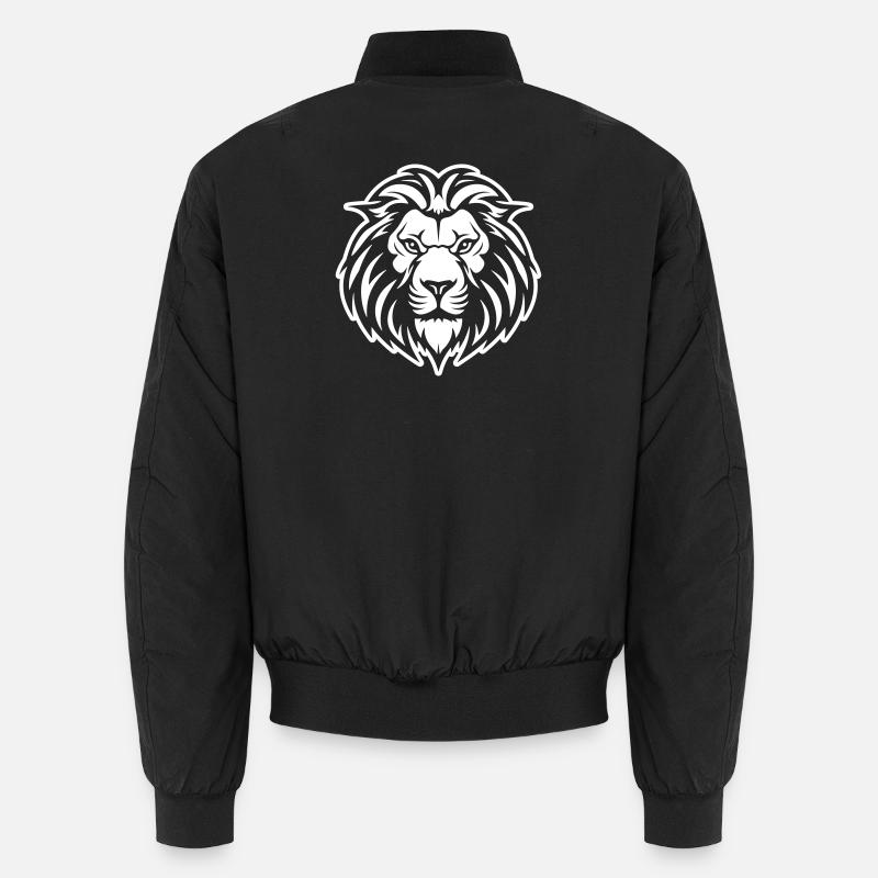 Löwe Kopf - Unisex Bomberjacke - Schwarz