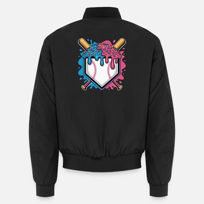 Baseball Home Plate Mit Eis Und Streuseln Unisex Bomberjacke