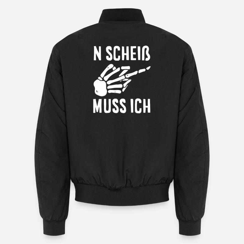 N Scheiß muss ich – Mittelfinger - Unisex Bomberjacke - Schwarz