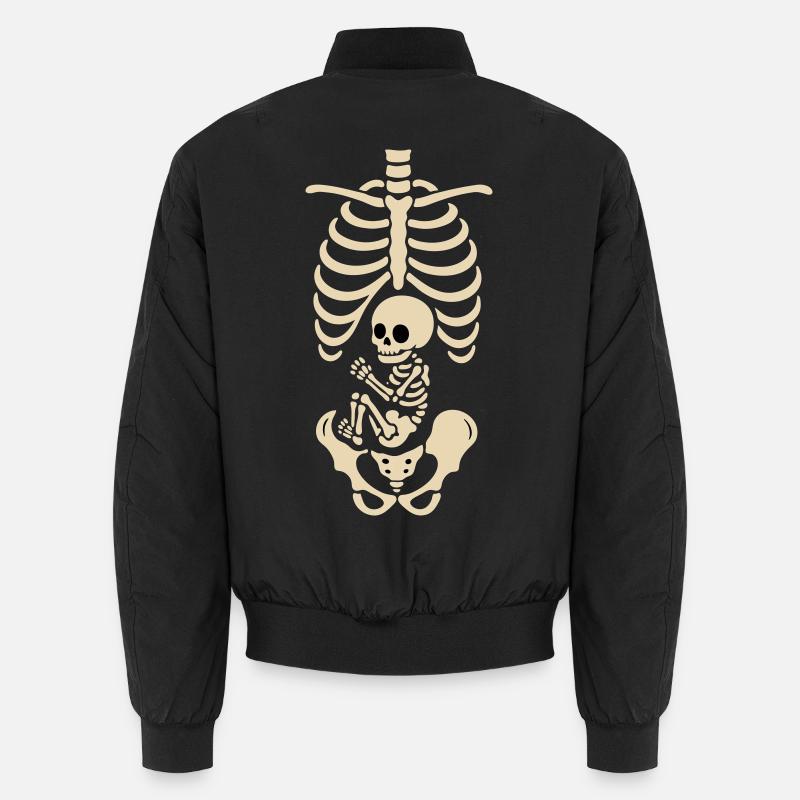 Skelett der Mutterschaft - Unisex Bomberjacke - Schwarz